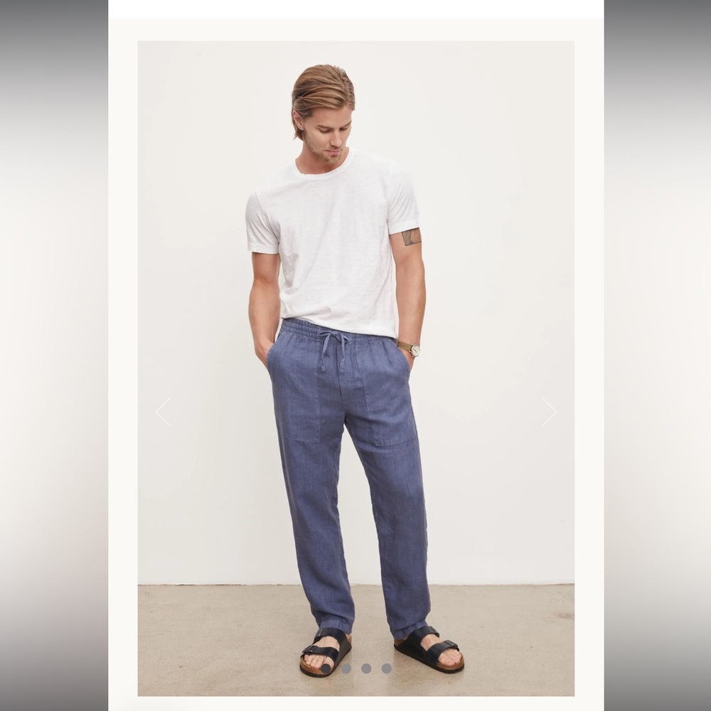 Men’s linen pants green